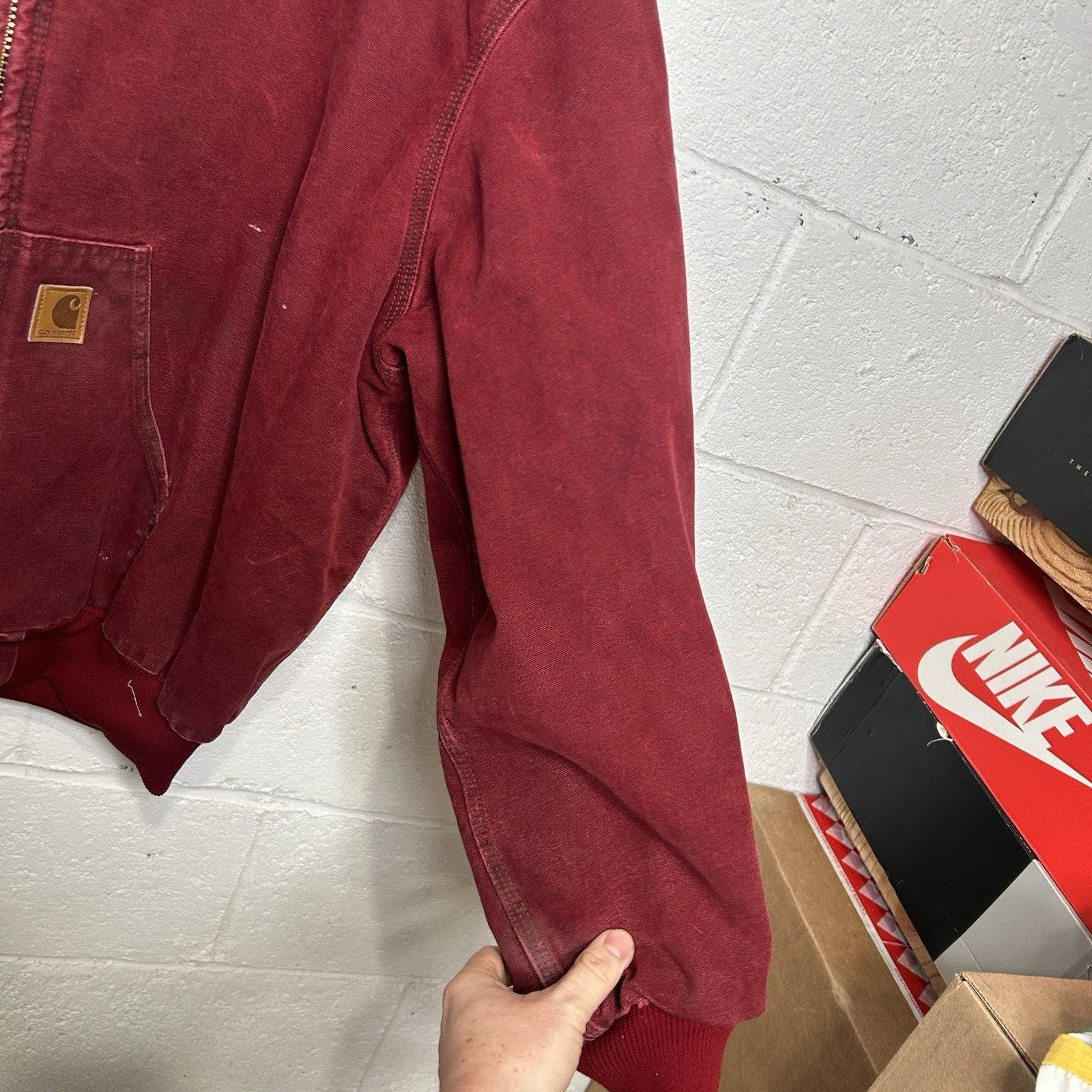 Carhartt Vintage Carhartt Hooded Active Jacket “Crimson Red” J130 CRI Size US XXL / EU 58 / 5 - 5 Thumbnail