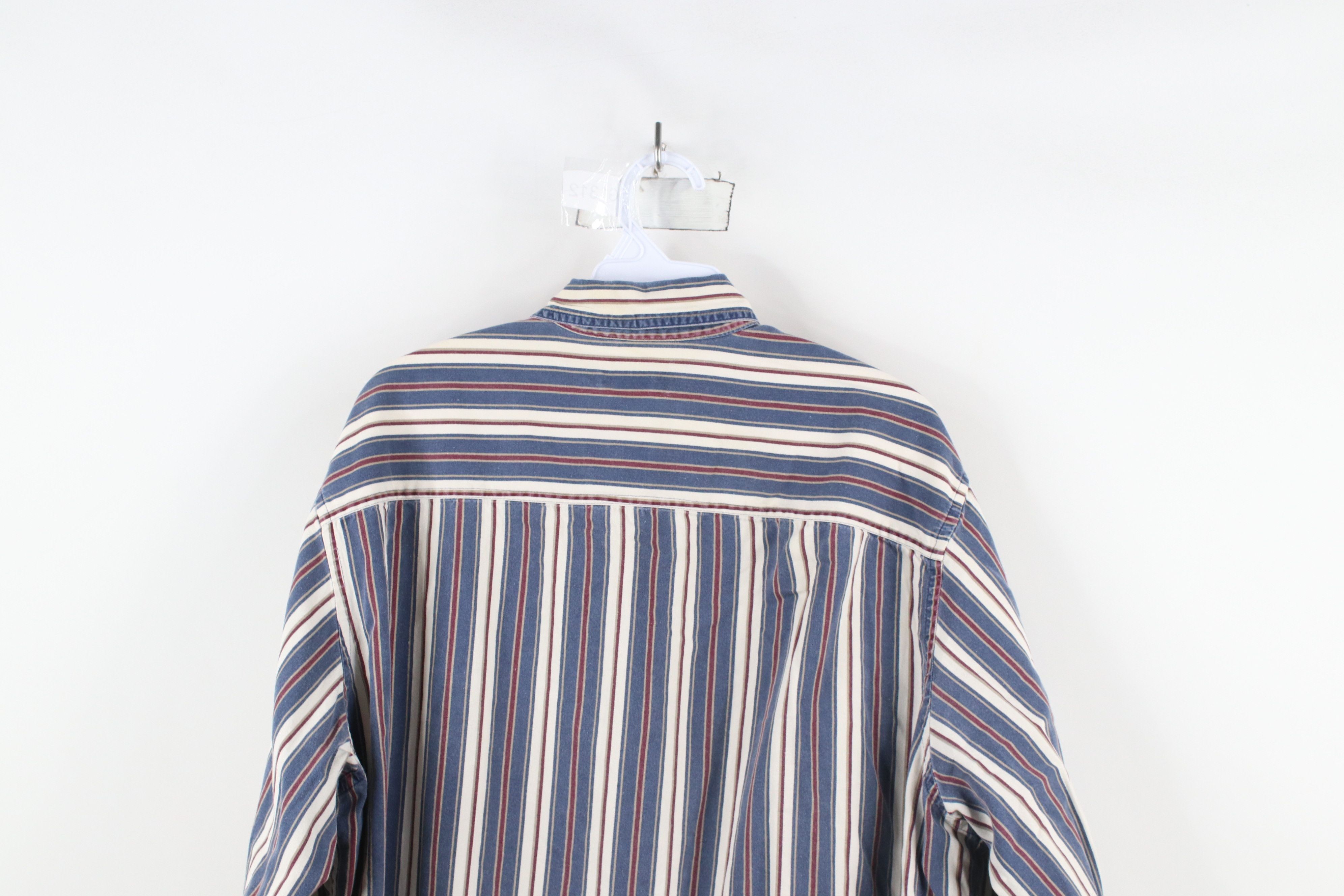 Vintage Vintage 90s Streetwear Block Collared Button Down Shirt Size US XL / EU 56 / 4 - 11 Thumbnail
