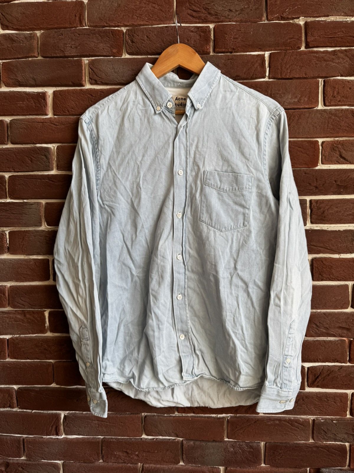 Acne Studios Acne Studios Isherwood PAW16 Denim Button Up Shirt 46 POP Size US M / EU 48-50 / 2 - 1 Thumbnail
