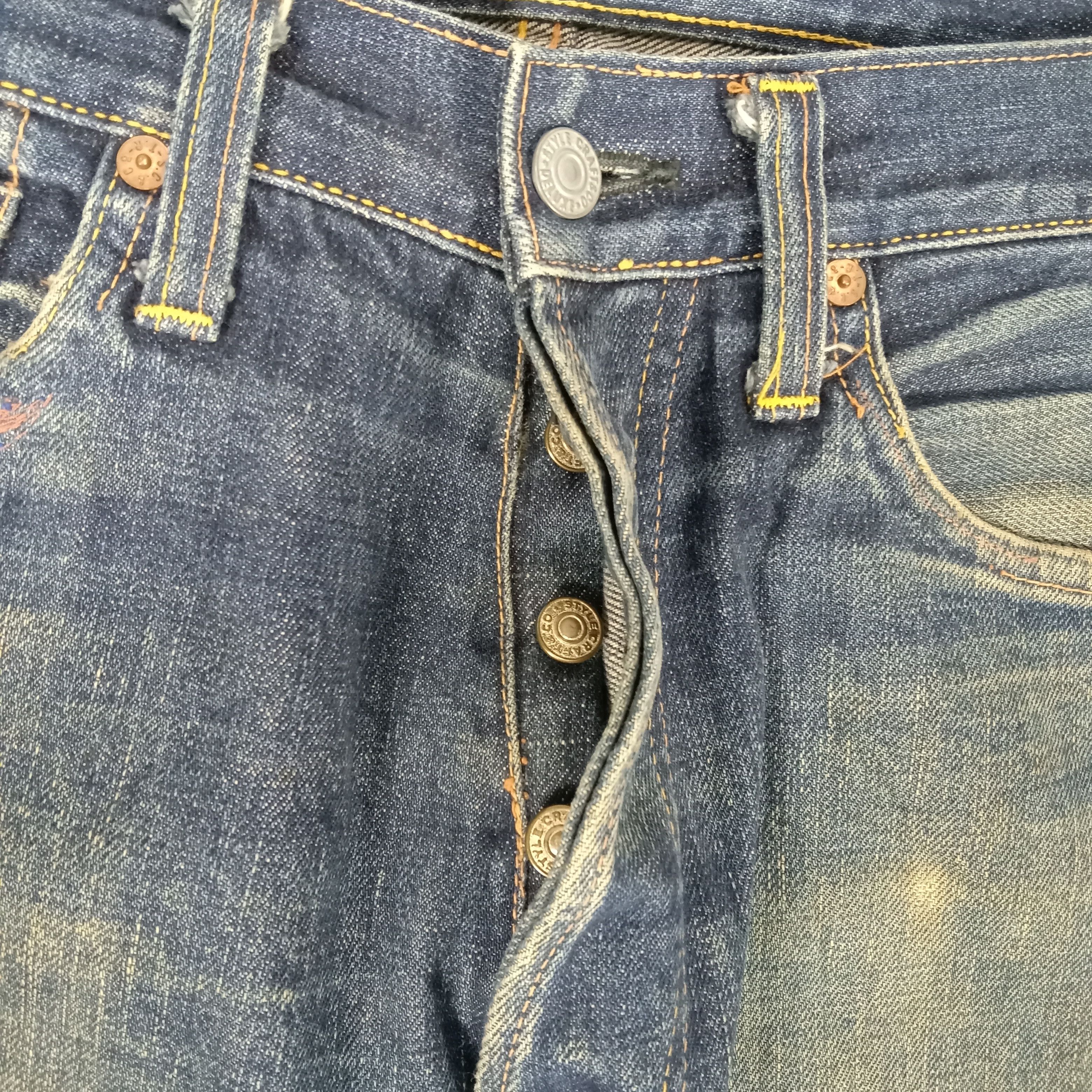 Japanese Brand × Vintage Evis Japanese Brand Daicock Custom Art Denim Jeans Size US 29 - 8 Thumbnail