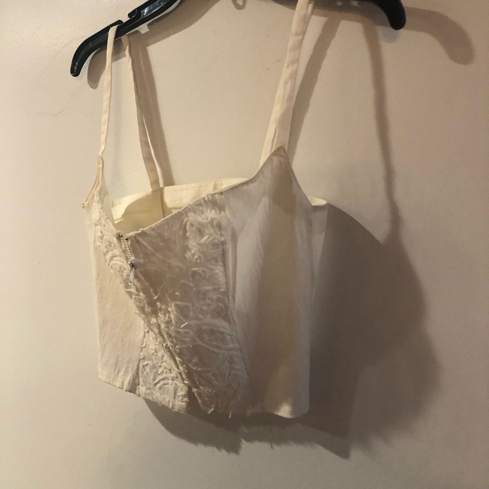 Cosabella Embroidered zip front crop top white Cosabella made in Italy Size S / US 4 / IT 40 - 3 Thumbnail