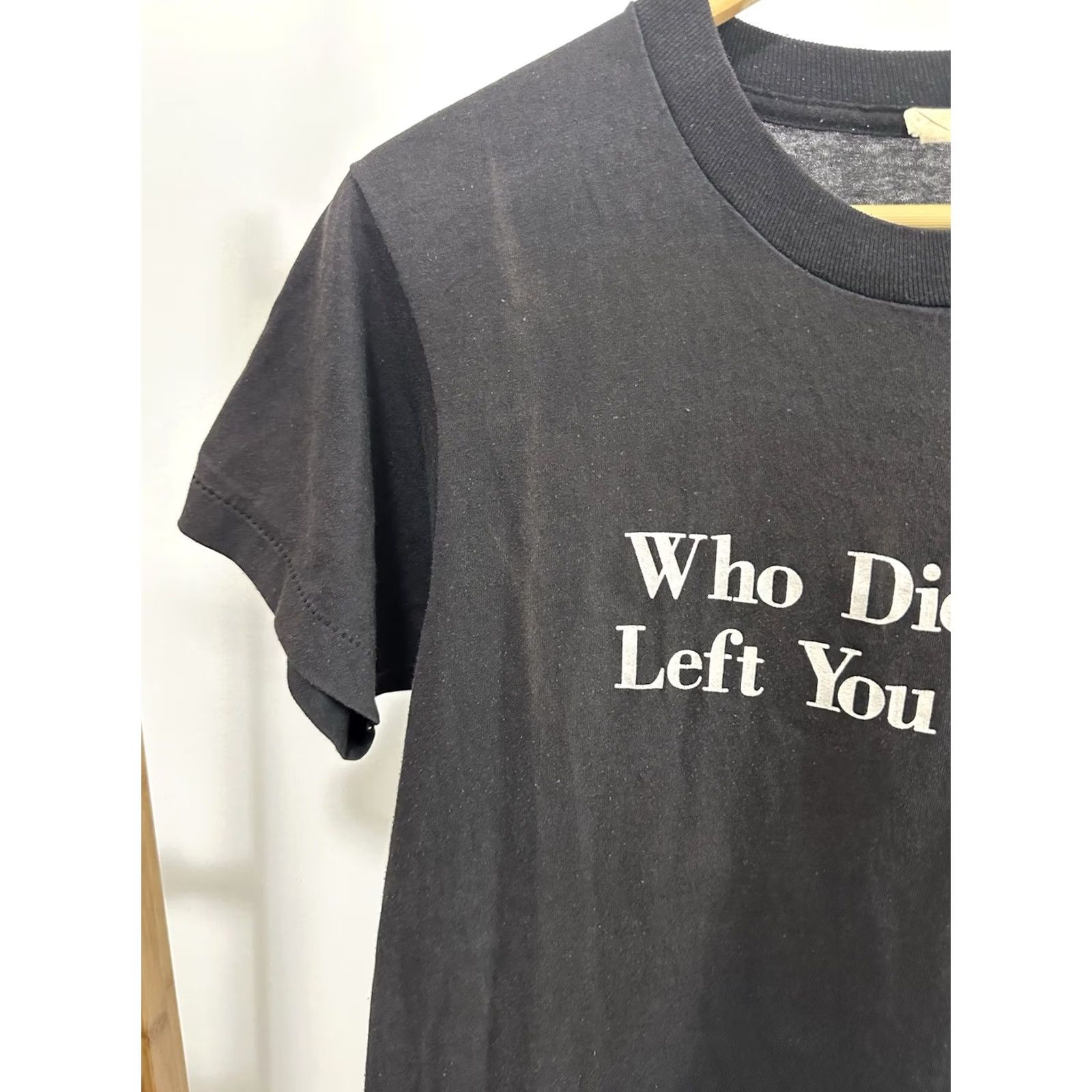Vintage VTG 80s Who Died And Left You Boss Paper Thin Faded Black T-Shirt Size M Size US M / EU 48-50 / 2 - 6 Thumbnail