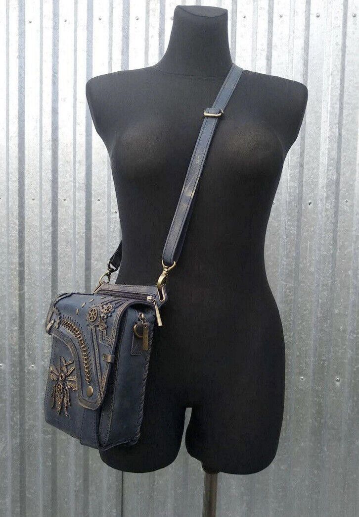 Designer Handmade Burning Man Belt Waist Hip Leg Steampunk Biker Bag Size ONE SIZE - 8 Thumbnail