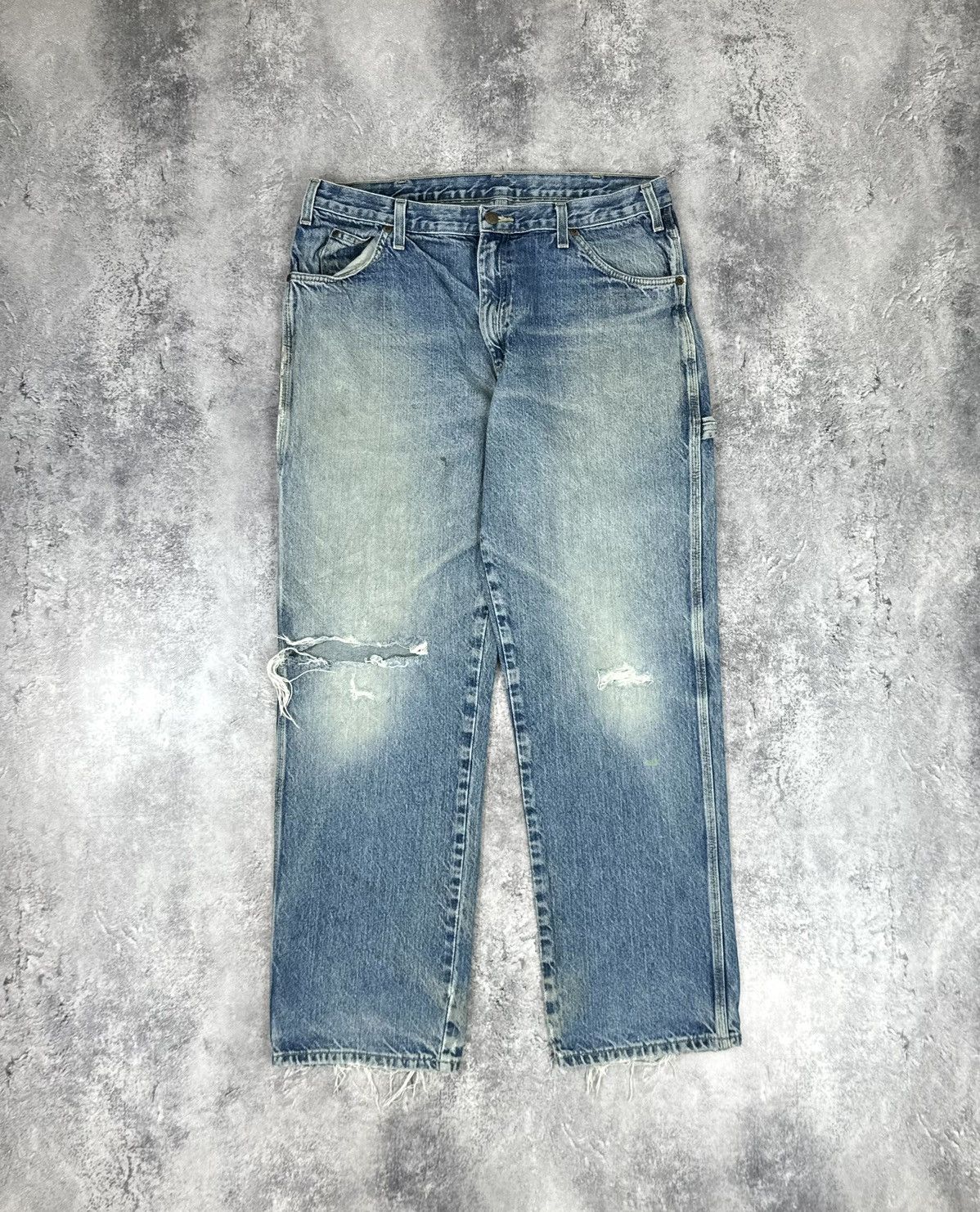 Dickies Vintage Dickies USA Baggy Light Blue Denim Carpenter Pants Size US 34 / EU 50 - 2 Thumbnail