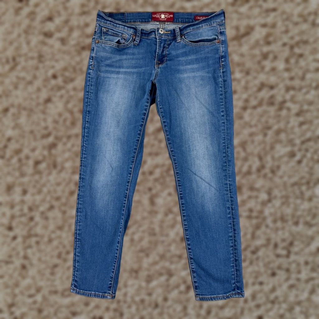 Lucky Brand Lucky Brand Women's Denim Capri Pants Size 28 Blue Cotton Blend Stretch Vintage None Size 28" / US 6 / IT 42 - 1 Thumbnail
