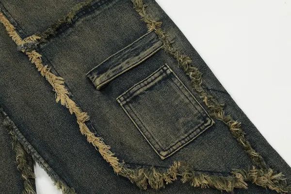 Japanese Brand #33 Heavy Craft Washed Distressed Faded Jeans Size US 35 - 5 Thumbnail