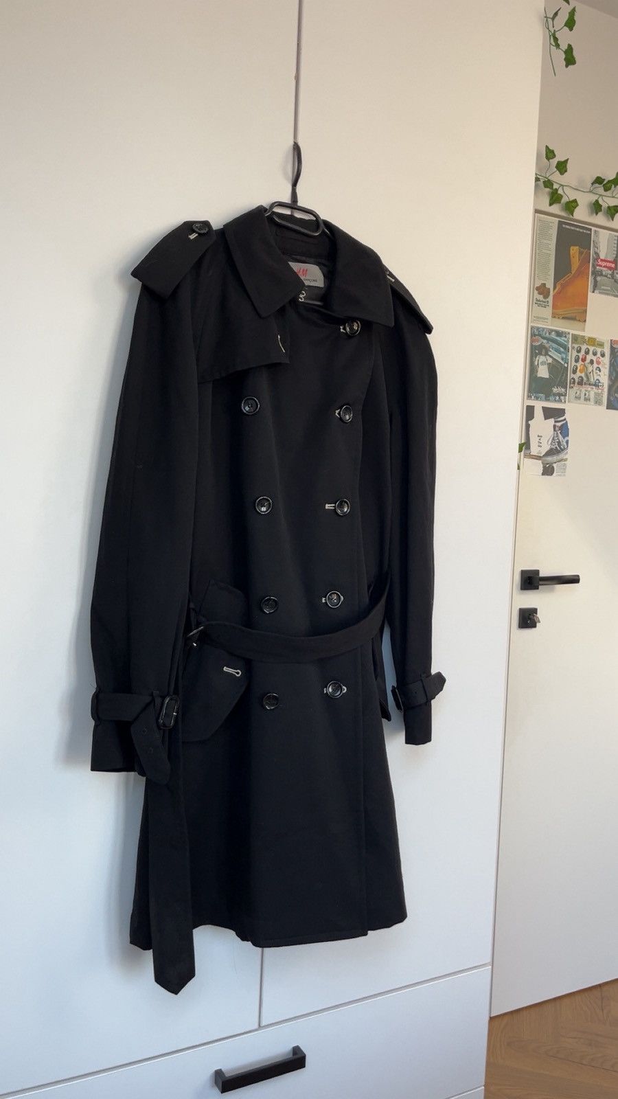 Comme des Garcons × H&M 2008 H&M x Comme des Garçons Wool Trench Coat Rei Kawakubo Size S / US 4 / IT 40 - 4 Thumbnail