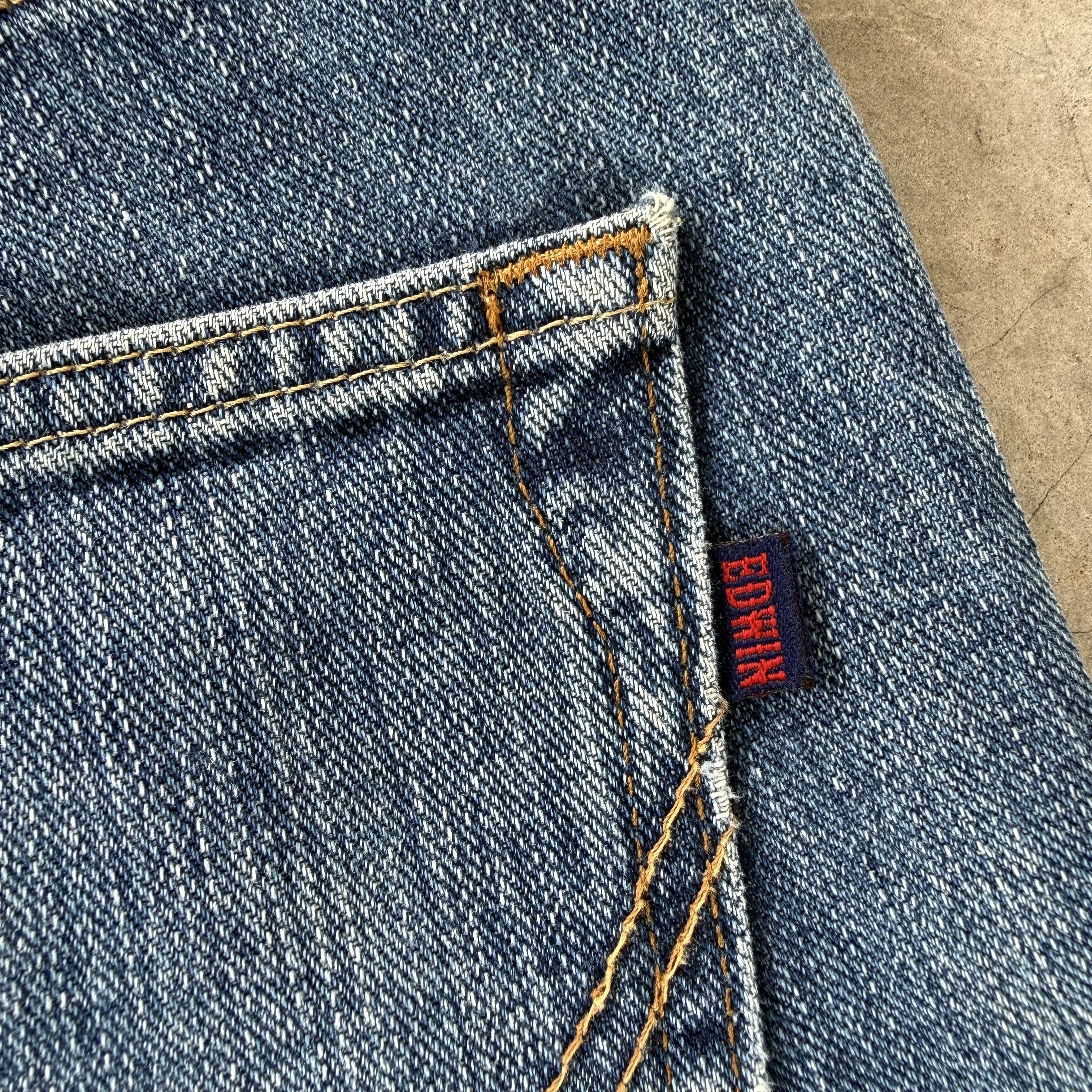 Edwin W35x26.5 Vintage Edwin Faded Blue Denim Jean Pants Size US 35 - 12 Thumbnail