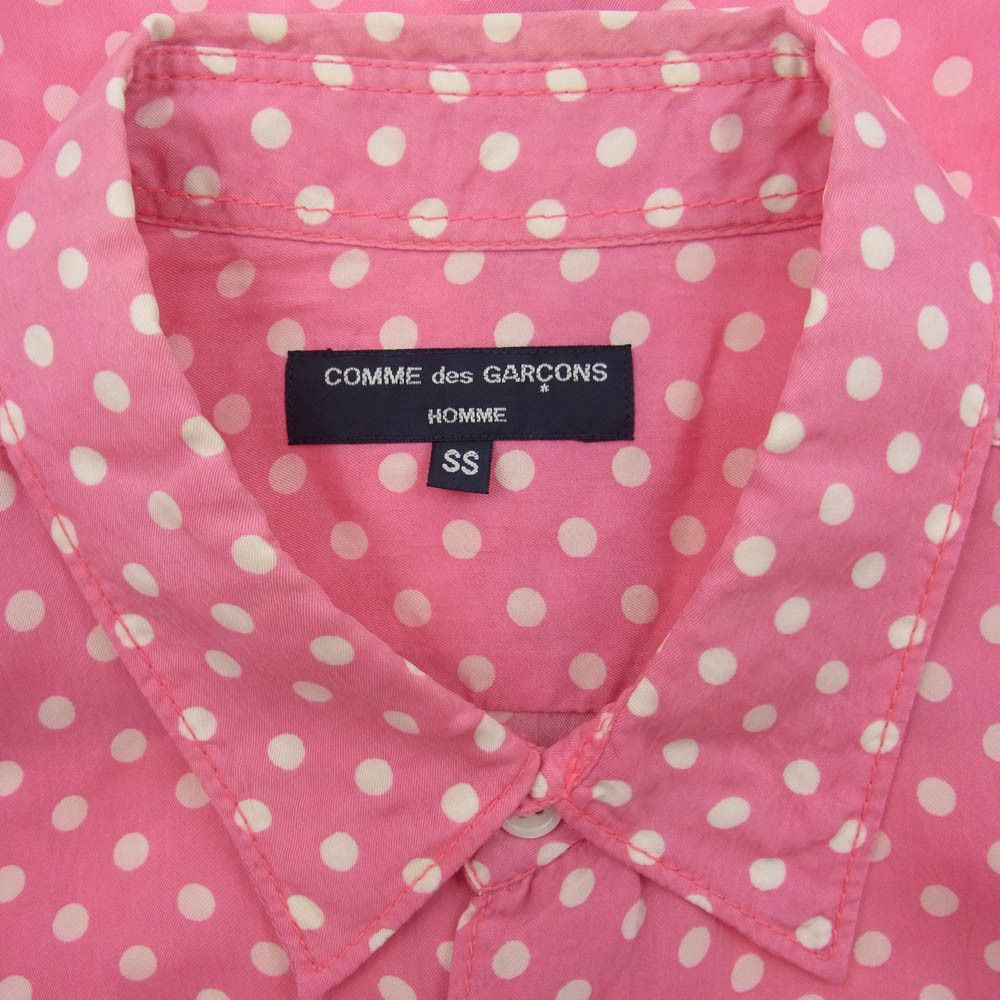 Comme des Garcons Homme Shirt All-cupra polka dot long sleeve blouse cotton Pink Size US XS / EU 42 / 0 - 3 Thumbnail