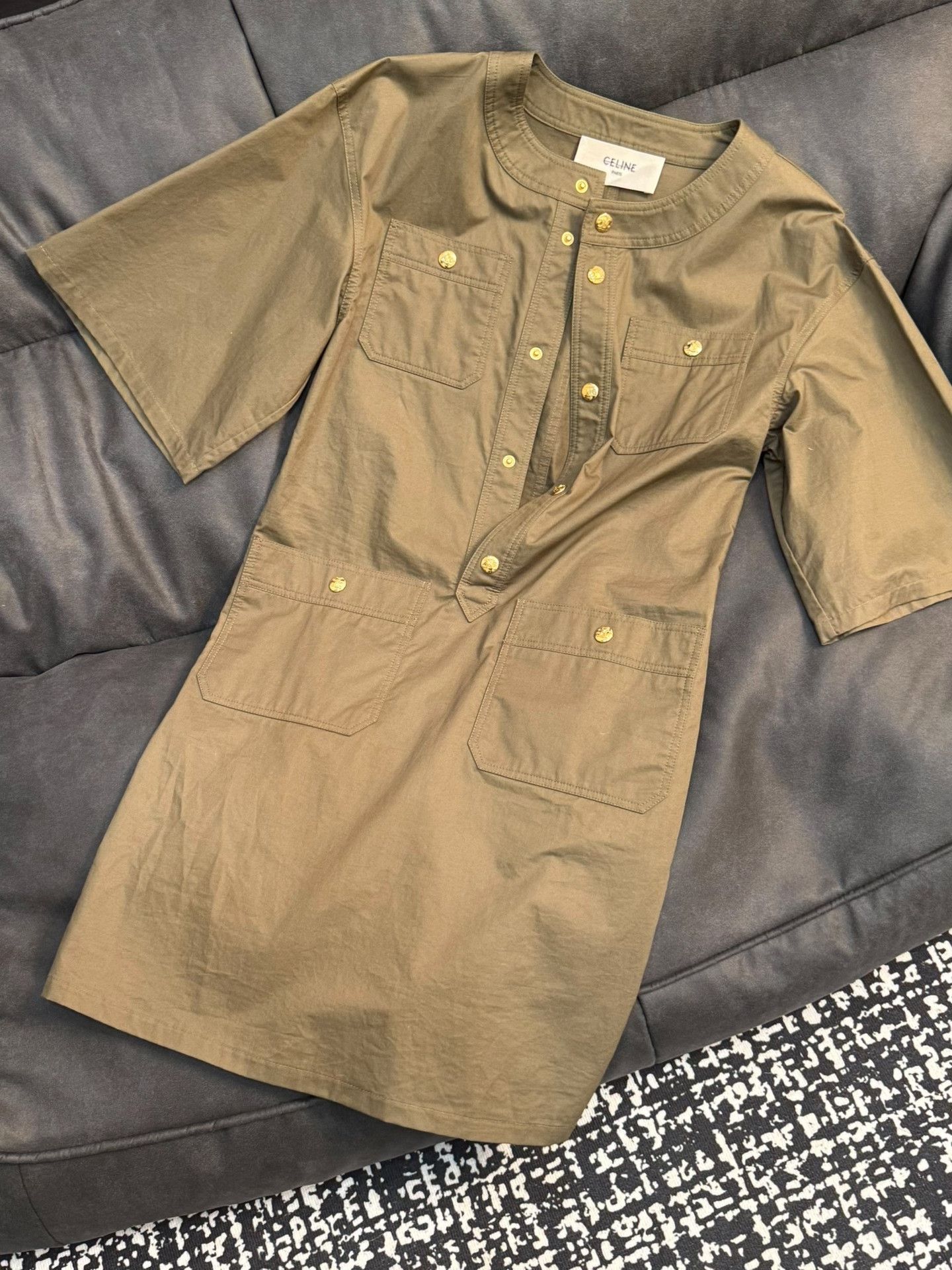 Celine CELINE Short-Sleeve Dress Size M / US 6-8 / IT 42-44 - 1 Thumbnail