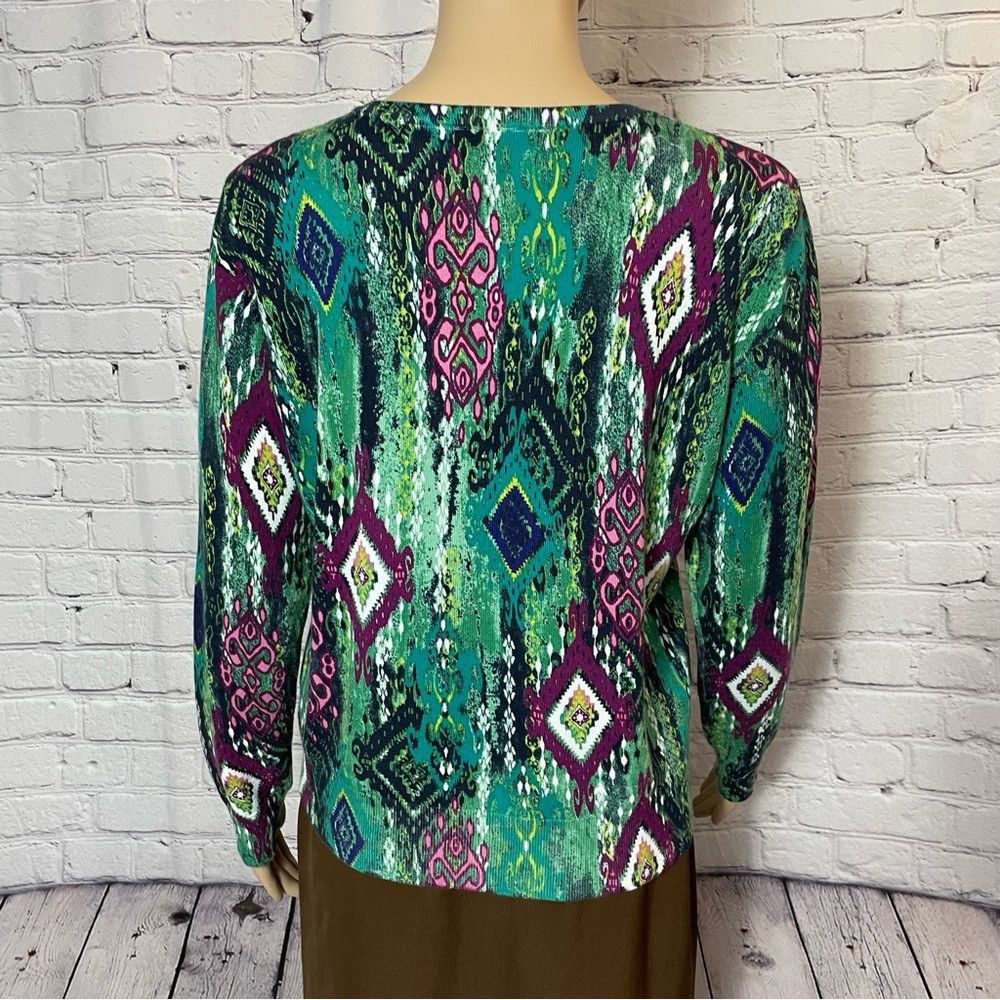 Jones New York Jones New York Signature Cotton Cardigan Size PM Size M / US 6-8 / IT 42-44 - 5 Thumbnail