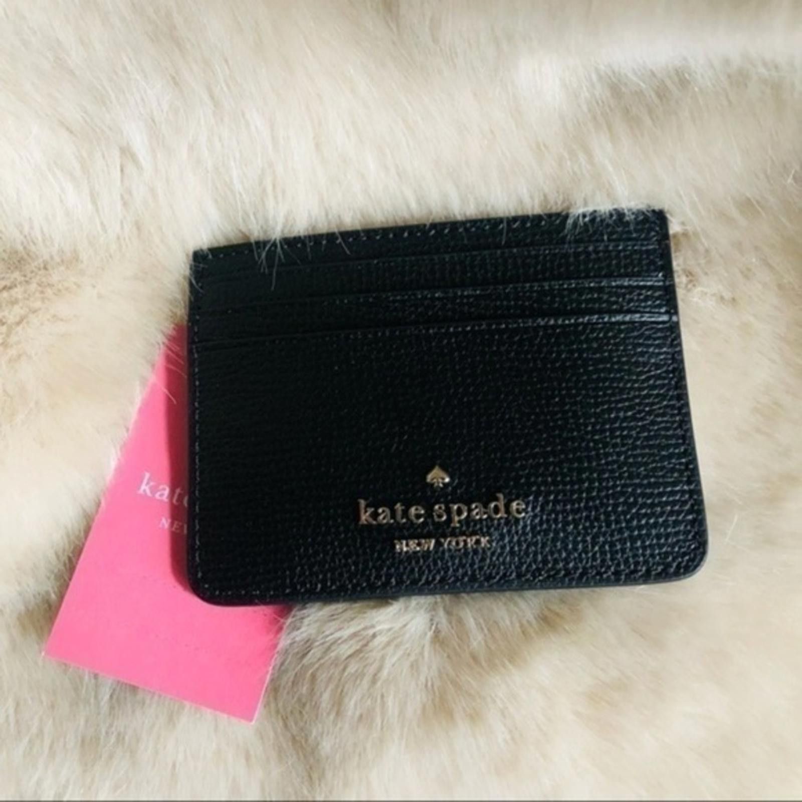 Designer Kate Spade Black Card Holder Wallet NWT Size ONE SIZE - 1 Thumbnail