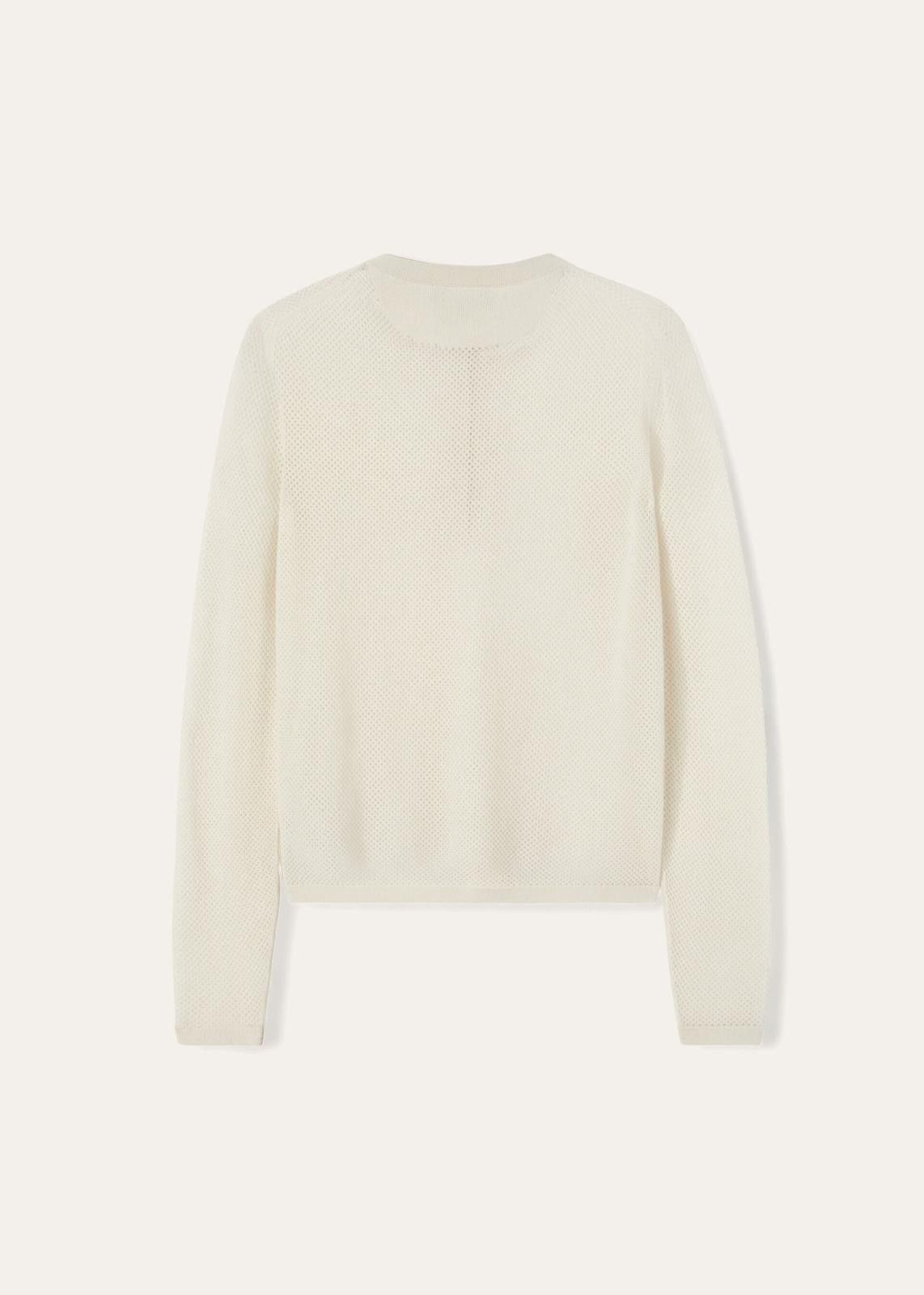 Loro Piana o1srvl11e0824 Port Douglas Henley Sweater in White Size XL / US 12-14 / IT 48-50 - 2 Thumbnail