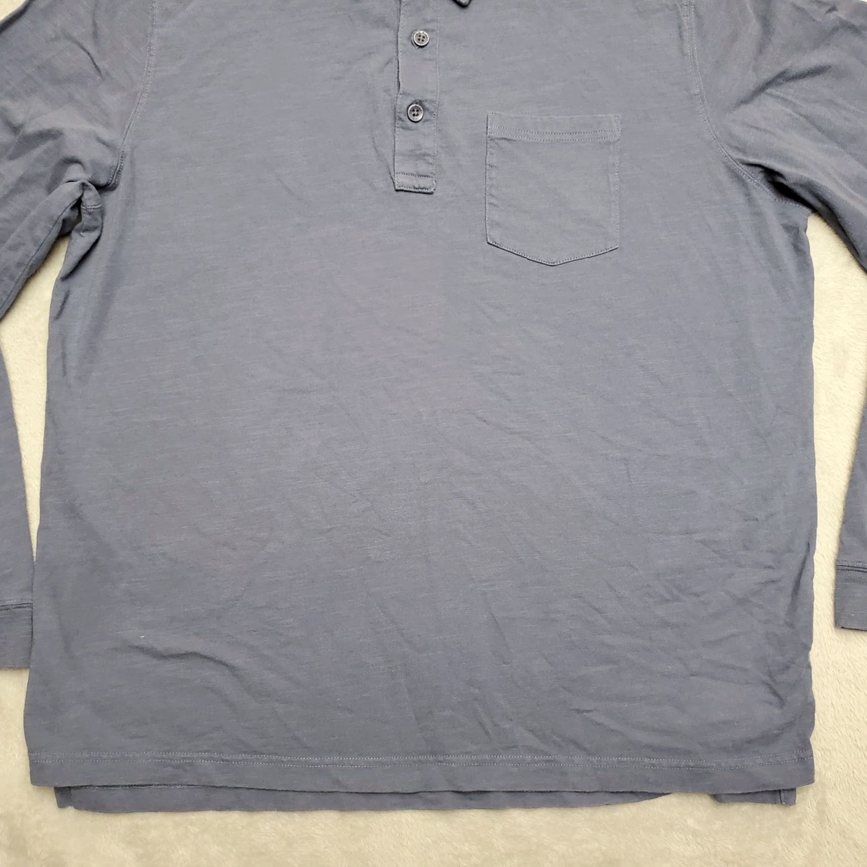 Vintage VINTAGE LL Bean Polo Shirt Mens XL Blue 100% Organic Cotton Long Sleeve Golf Casual Size US XL / EU 56 / 4 - 3 Thumbnail