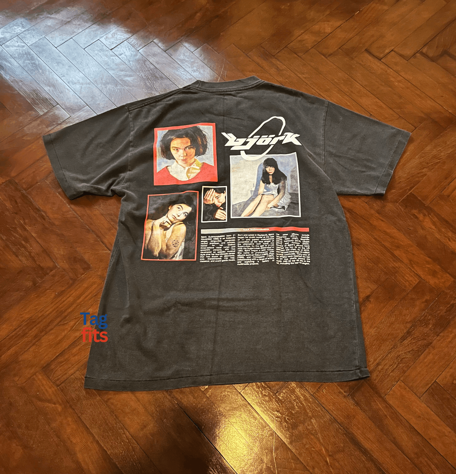 Band Tees × Vintage Bjork Biography Boot T shirt ᯓ★ Size US L / EU 52-54 / 3 - 4 Thumbnail