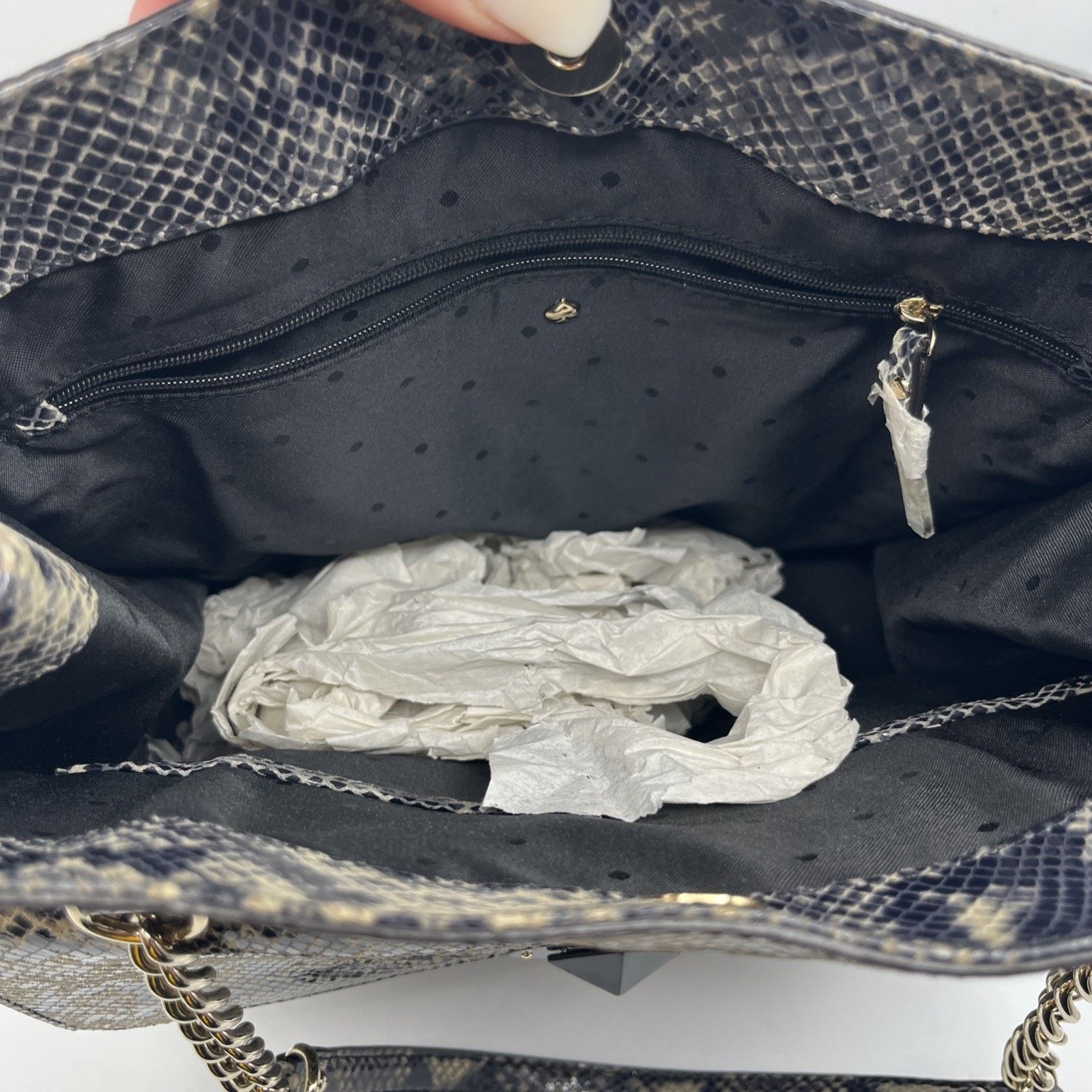 Kate Spade Kate Spade Grey Beige Snake Effect Leather South Kensington Size ONE SIZE - 14 Thumbnail