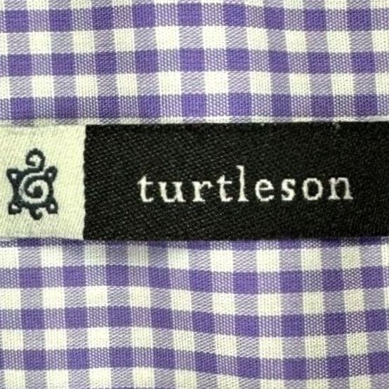 Vintage Turtleson Shirt Mens XL Purple Button Up Check Long Sleeve Pocket Casual EUC Size US XL / EU 56 / 4 - 5 Thumbnail