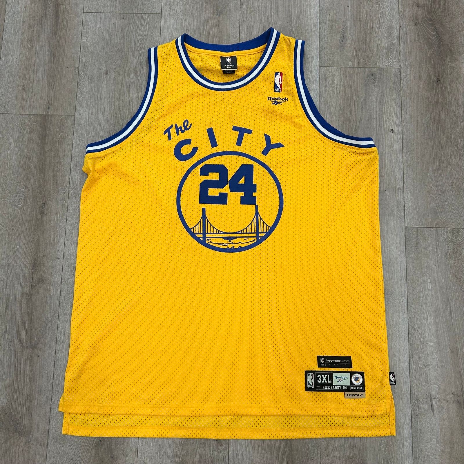 NBA GOLDEN STATE WARRIORS RICK BARRY REEBOK SWINGMAN HWC SZ 3XL Size US XXL / EU 58 / 5 - 1 Thumbnail