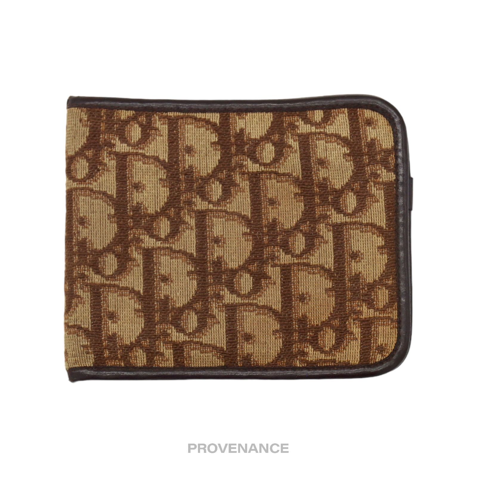 Dior 🔴 Dior Oblique Trotter Bifold Wallet - Brown Jacquard Size ONE SIZE - 1 Thumbnail