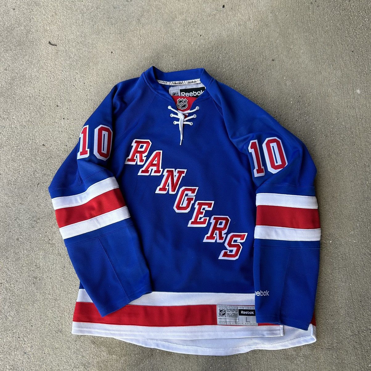 image of Nhl x Reebok 2012 Reebok Marián Gáborík New York Rangers Jersey in Blue, Men's (Size Large)