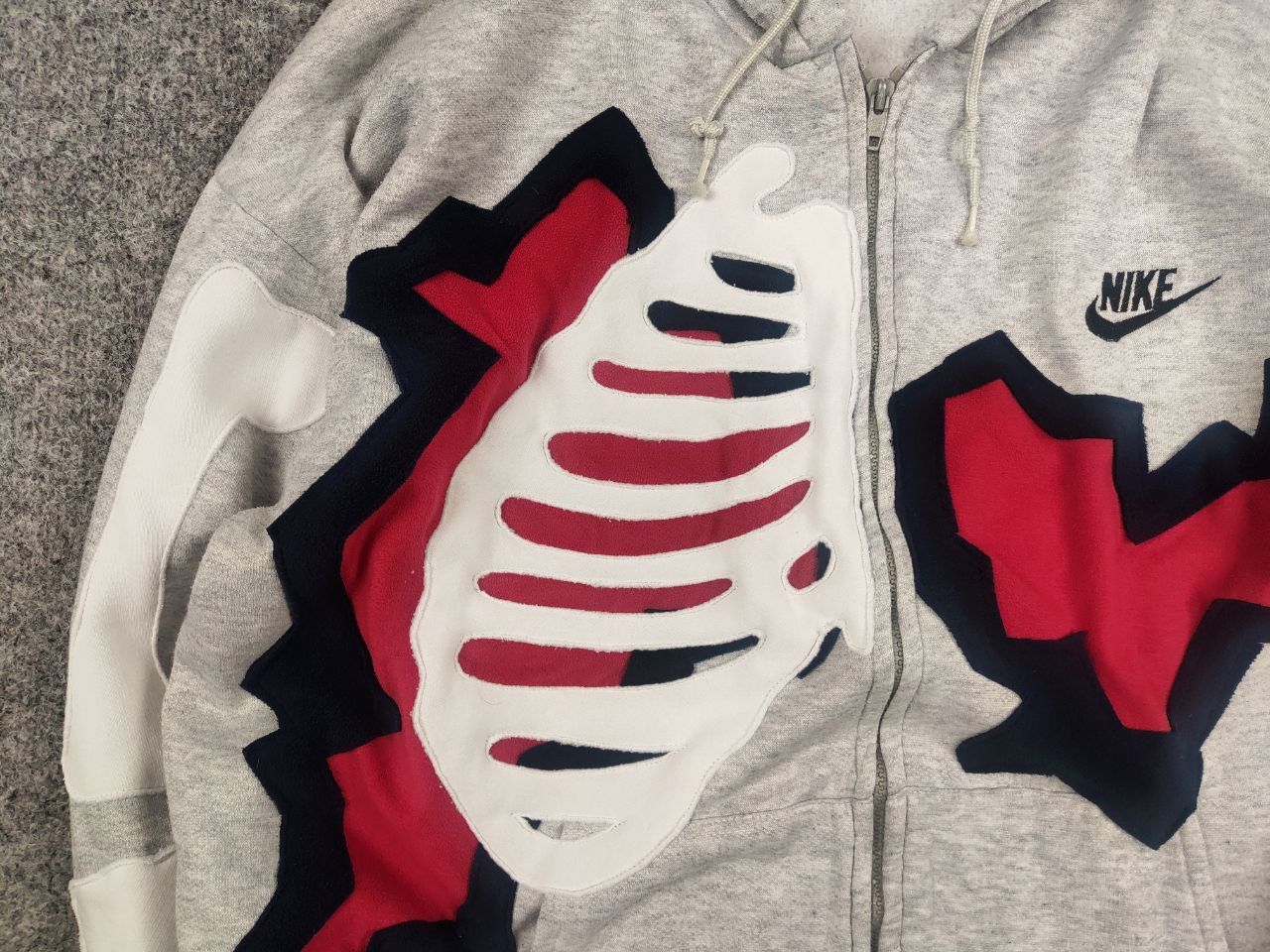 Nike Vintage Nike USA Custom Skeleton Overiszed Zip Hoodie Y2K Size US XL / EU 56 / 4 - 6 Thumbnail