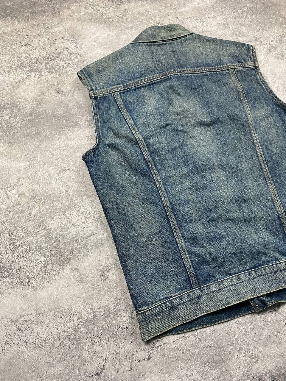 Allsaints Allsaints Selvedge Denim Vest Trucker Jacket Faded Biker Size US M / EU 48-50 / 2 - 13 Thumbnail