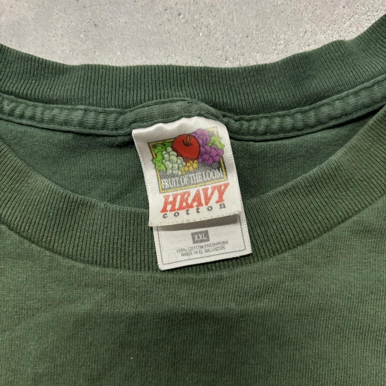 Japanese Brand × Vintage Crazy Vintage 90s Sunfaded Green Botson City Graphic Tee! Size US XXL / EU 58 / 5 - 3 Thumbnail
