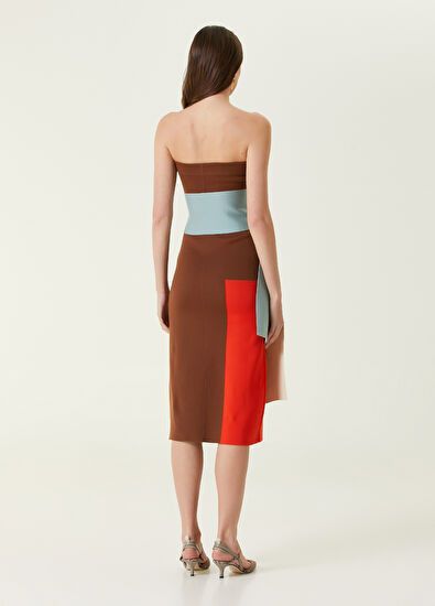 Fendi o1y0925 Midi Dress in Multicolor Size M / US 6-8 / IT 42-44 - 4 Thumbnail