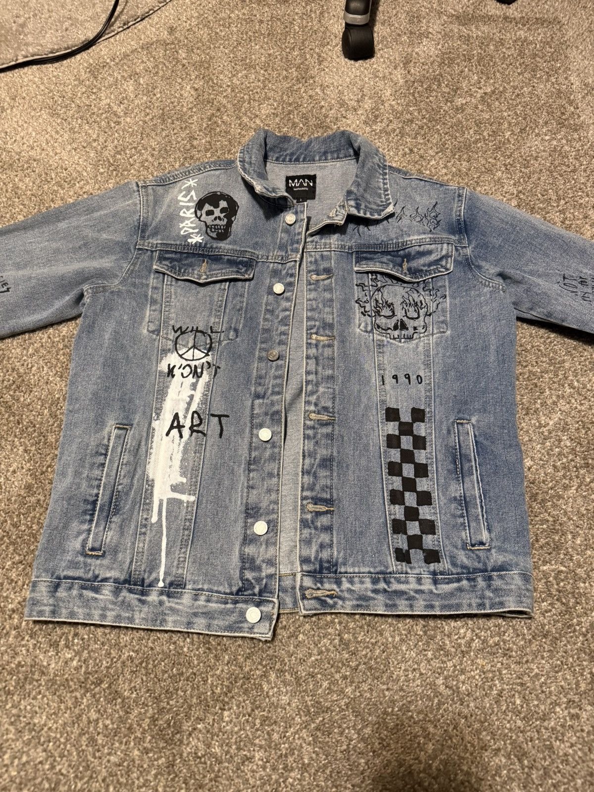 Boohoo BoohooMAN Denim Jacket Size US L / EU 52-54 / 3 - 2 Thumbnail