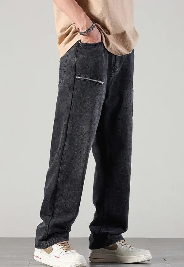 Japanese Brand Vintage washed distressed loose casual work jeans Size US 32 / EU 48 - 3 Thumbnail