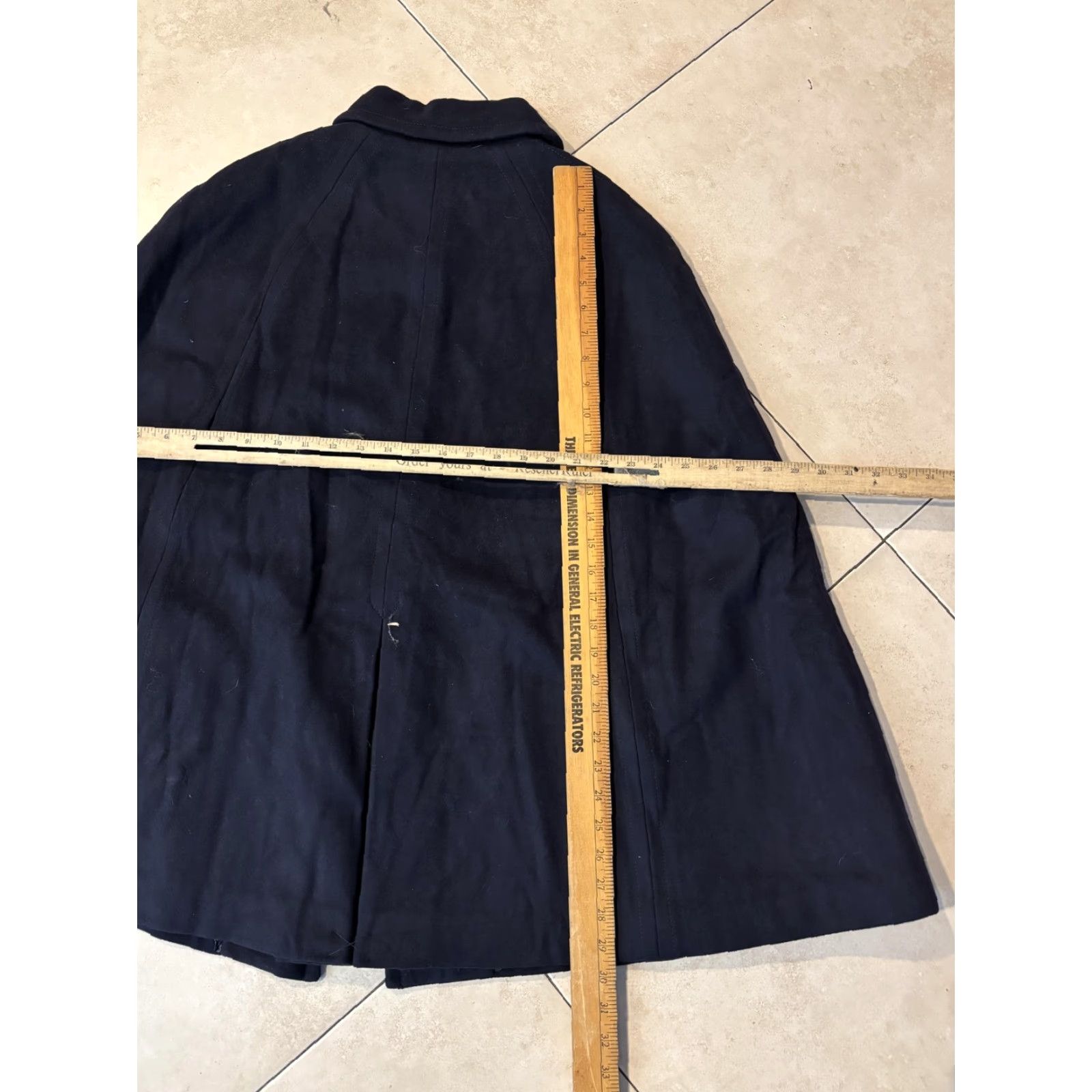 J.Crew J.Crew Cape Coat Womens M Blue Wool Button Front Collared Lined Pockets Jacket/Coat Mid-Length Sleeveless Vintage No Size M / US 6-8 / IT 42-44 - 6 Thumbnail