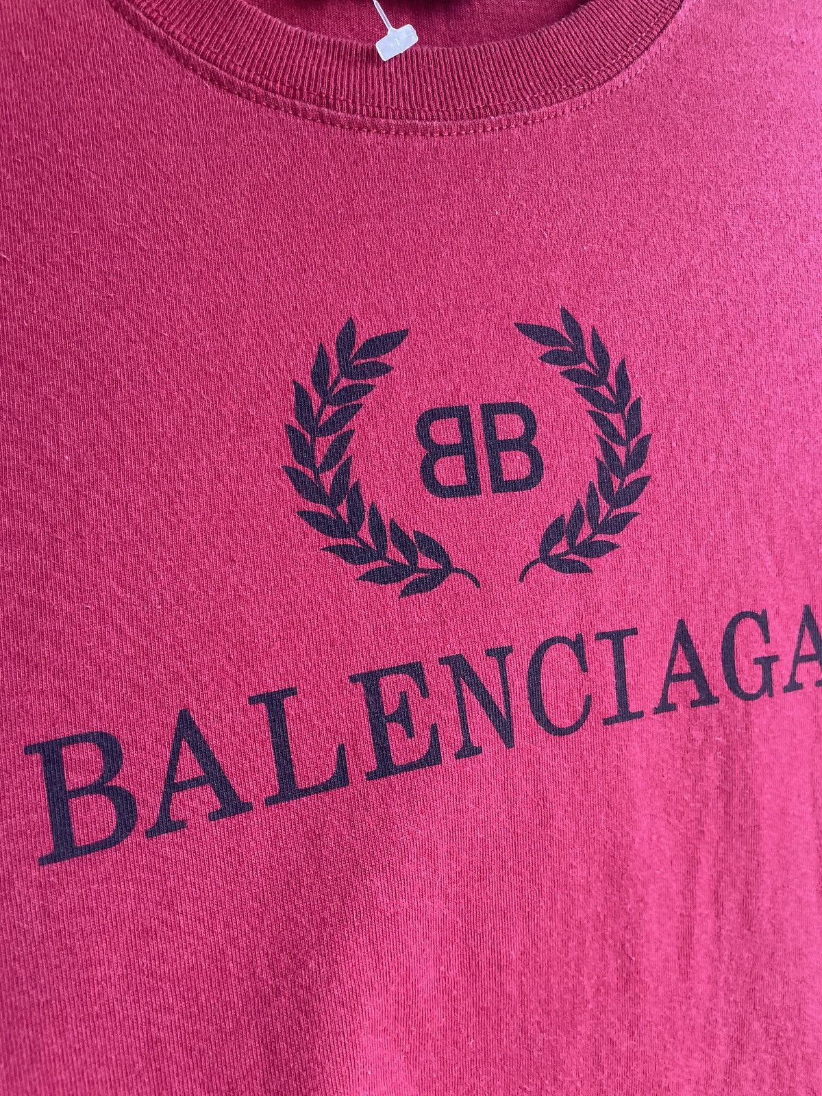Balenciaga Balenciaga BB Chest Logo Women’s Red Tee T Shirt XS Size XS / US 0-2 / IT 36-38 - 8 Thumbnail