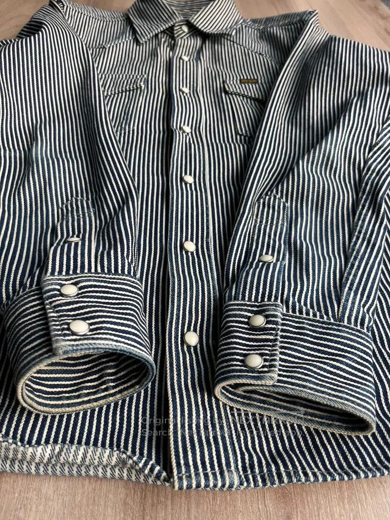 Iron Heart Heavy weight 21oz striped shirt