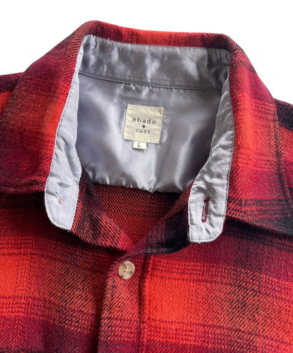 Japanese Brand Abado X Oaks Wool Ombre Flannel Shirt Size US L / EU 52-54 / 3 - 5 Thumbnail
