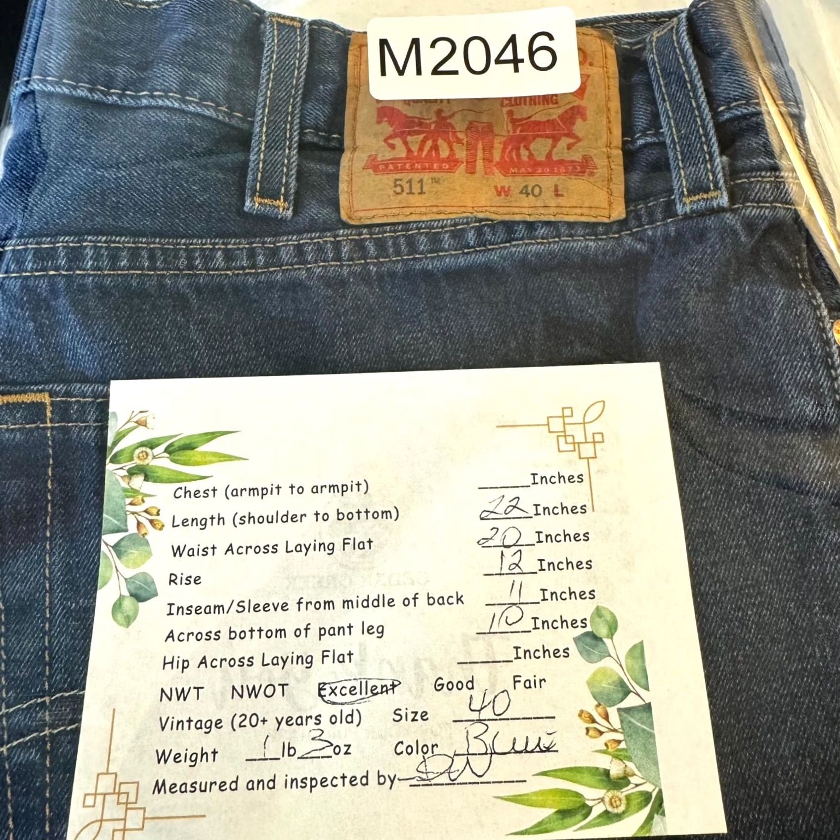 Levi's Levi's 511 Shorts Blue Denim Mid-Rise Zip Fly Flat Front 40 Mens Size US 40 / EU 56 - 7 Thumbnail