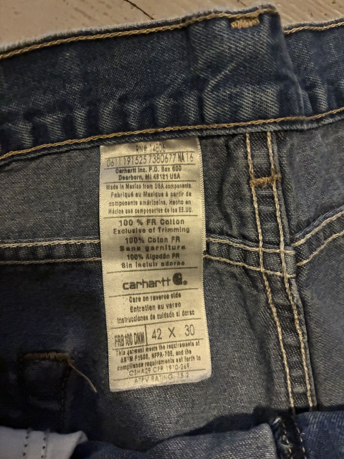 Carhartt Carhartt FR Jeans 42x30 Denim Flame Resistant USA Made Size US 42 / EU 58 - 4 Thumbnail