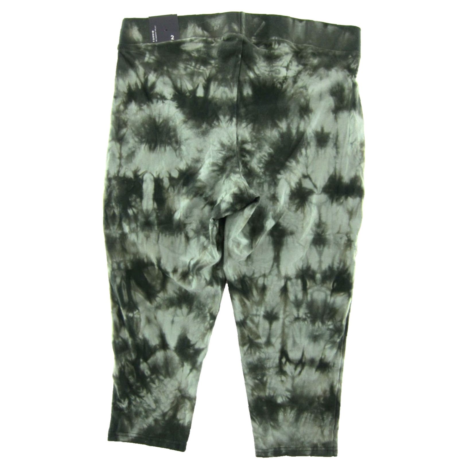 Torrid NWT Torrid Green Tie Dye Deep Depth Cotton Stretch Capri Pant Woman 2X Size 40" / US 18 - 2 Thumbnail