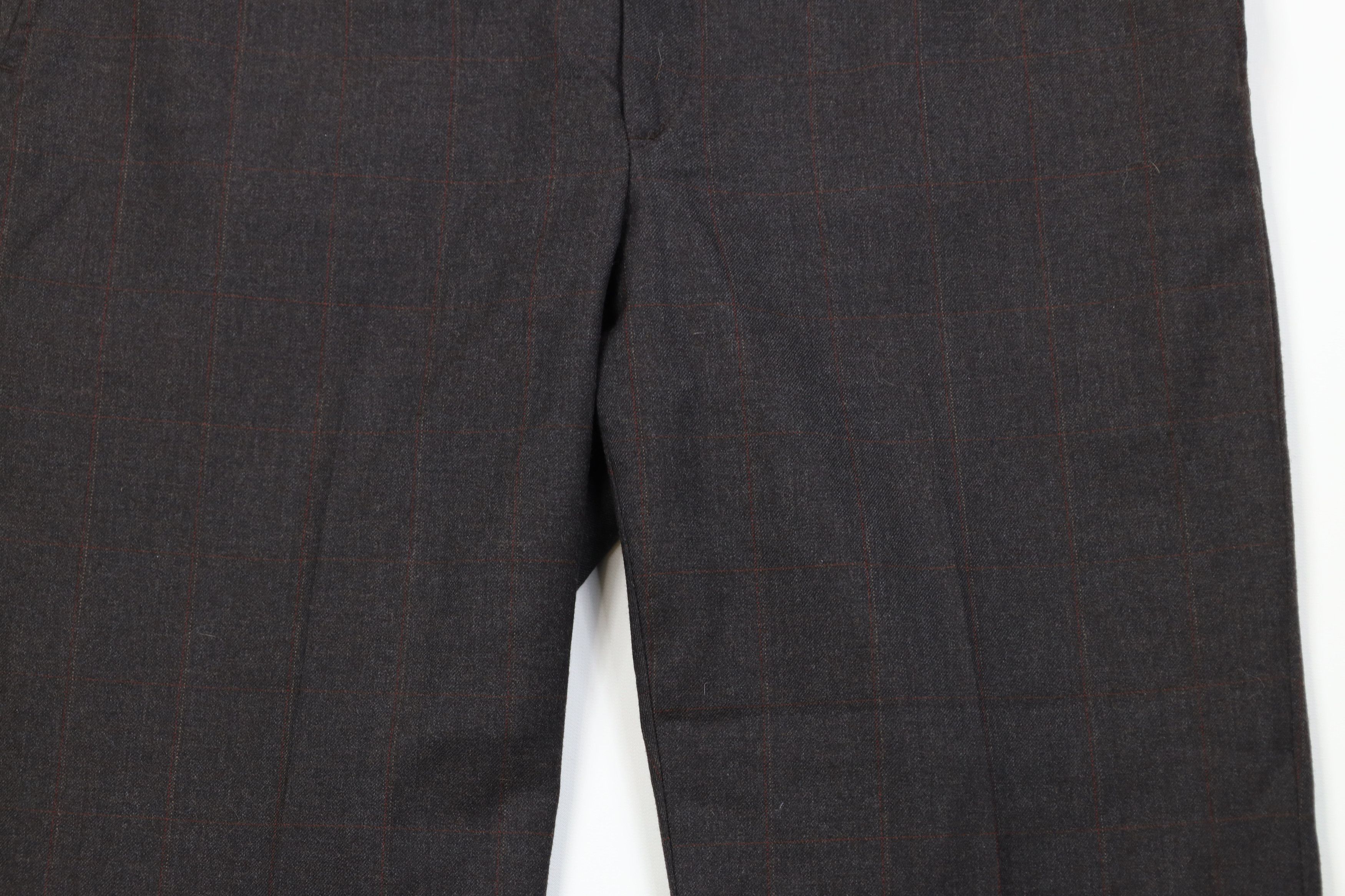 Vintage Vintage 70s Streetwear Knit Wide Leg Chino Pants Plaid USA Size US 36 / EU 52 - 3 Thumbnail