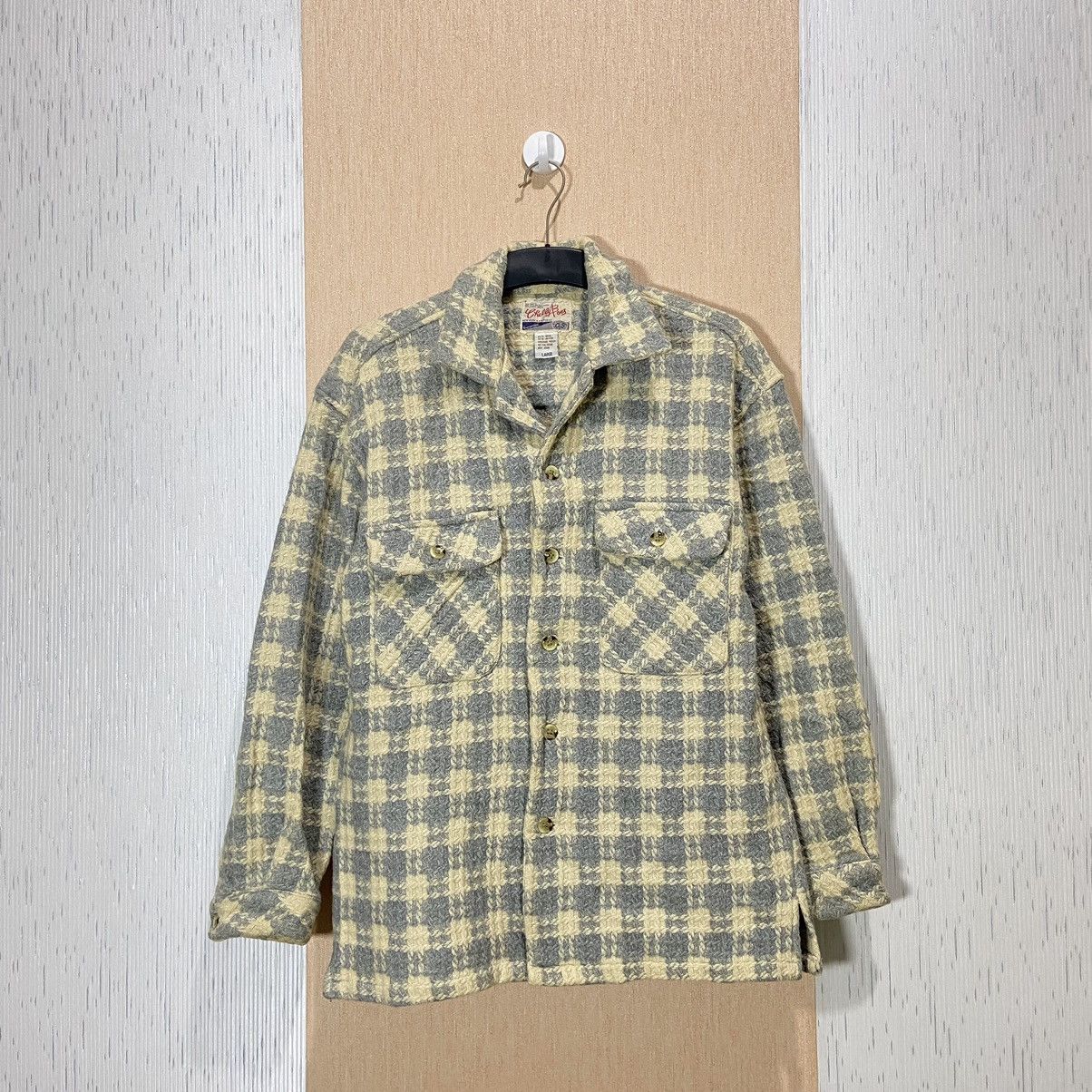 Japanese Brand Vintage Chelly Boes Outer Wool Plaid Shirt Size US L / EU 52-54 / 3 - 1 Thumbnail