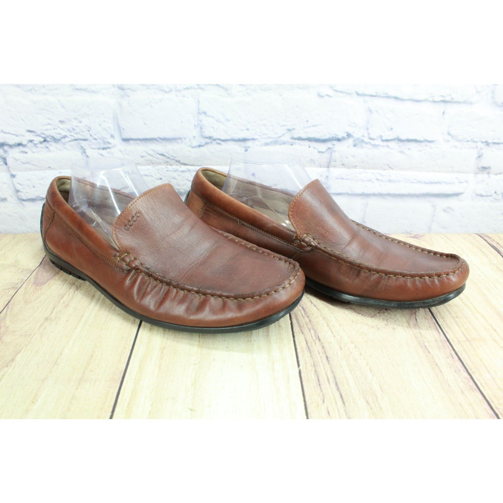 Ecco Ecco Classic Men's Leather Moccasin Toe Loafer Shoes Size US 11 / EU 44 - 3 Thumbnail