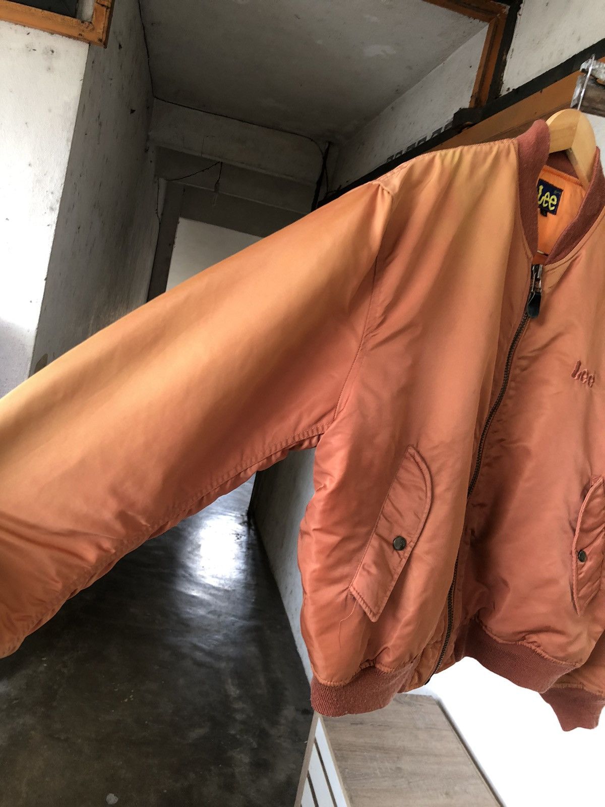 Lee Rare❗️Vintage 90s Lee Faded Colour Military Bomber Jacket Size US XL / EU 56 / 4 - 16 Thumbnail