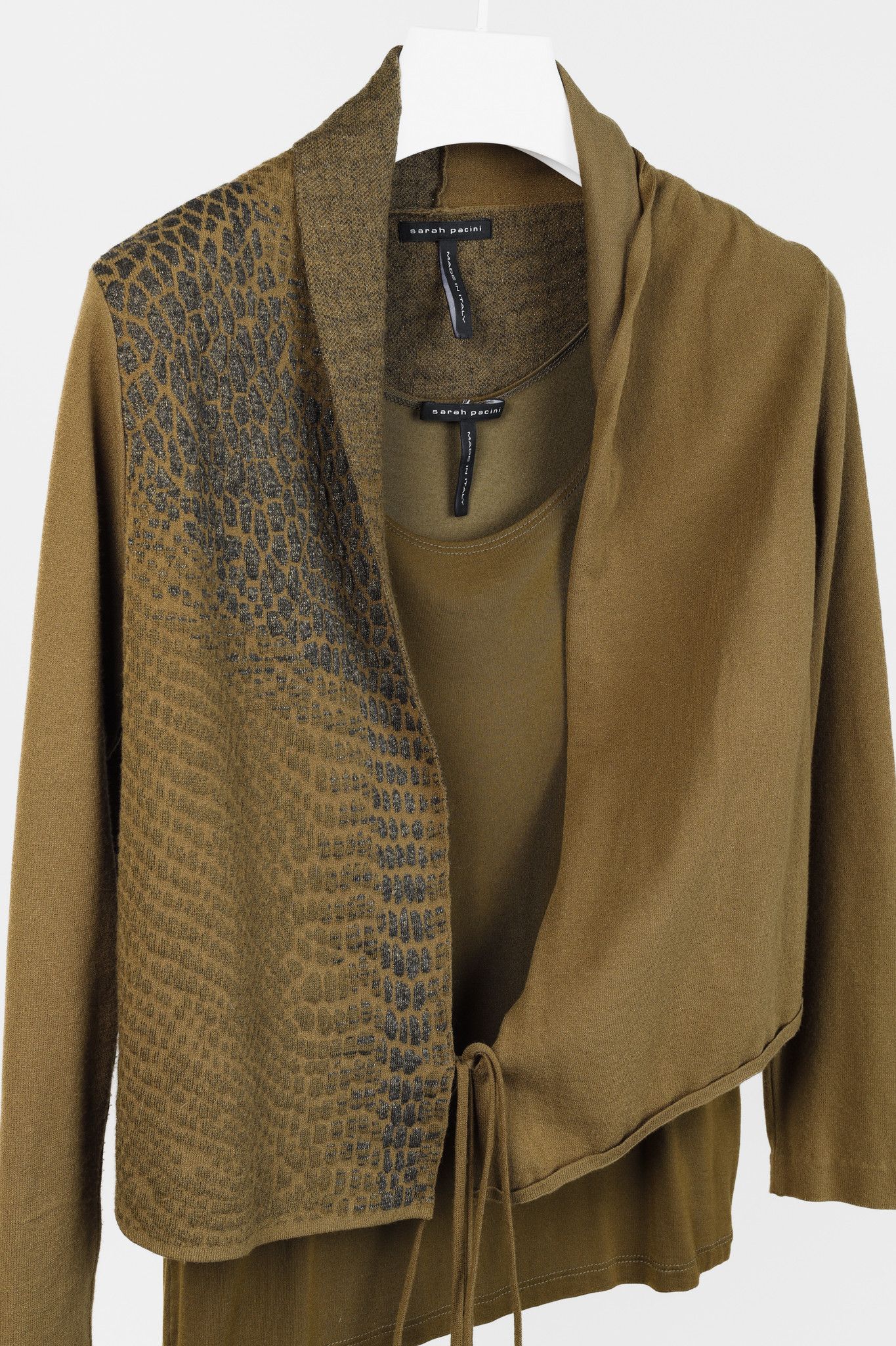 Sarah Pacini Sarah Pacini Olive Tank/Sweater Set Size S / US 4 / IT 40 - 3 Thumbnail