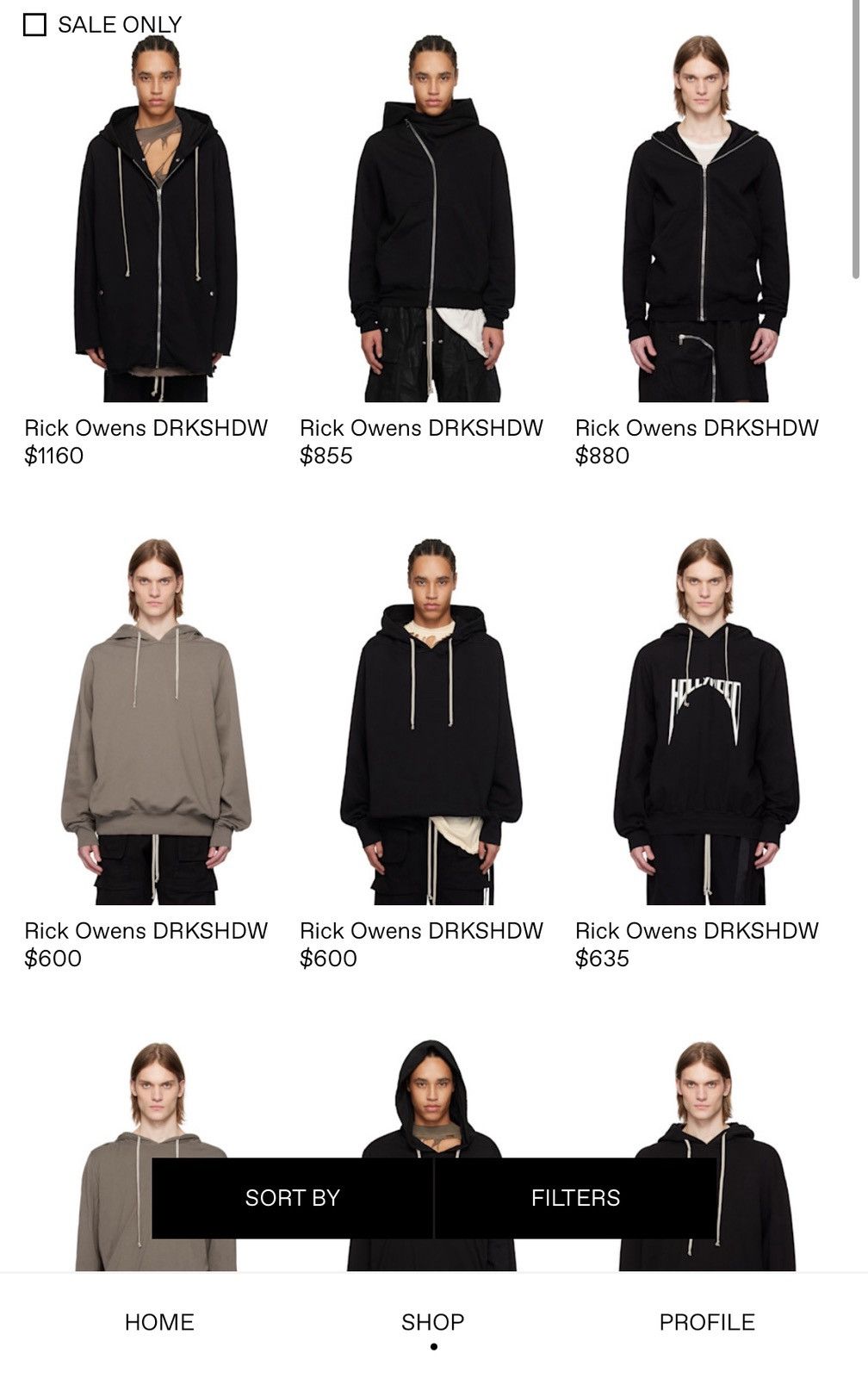 Rick Owens Drkshdw BLACK MILK ZIPPER UP HOODIE DRKSHDW Size US XL / EU 56 / 4 - 8 Thumbnail