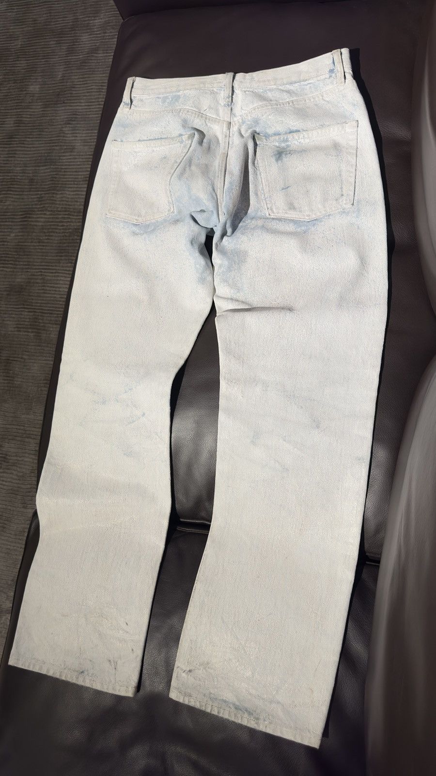 Maison Margiela Maison Margiela white crack paint denim Size US 31 - 6 Thumbnail