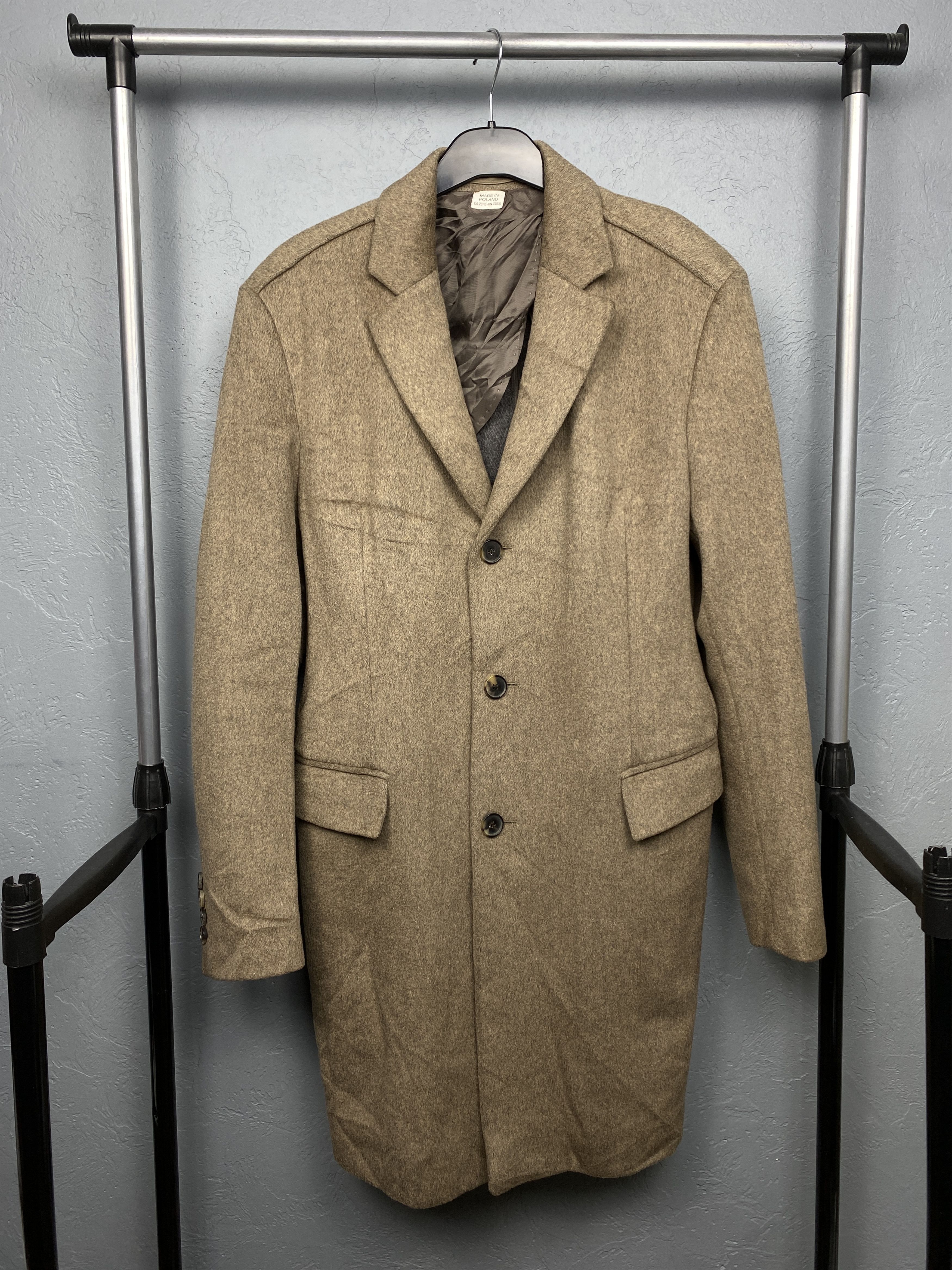 Hugo Boss Vintage Mens Camel Wool Coat Jacket