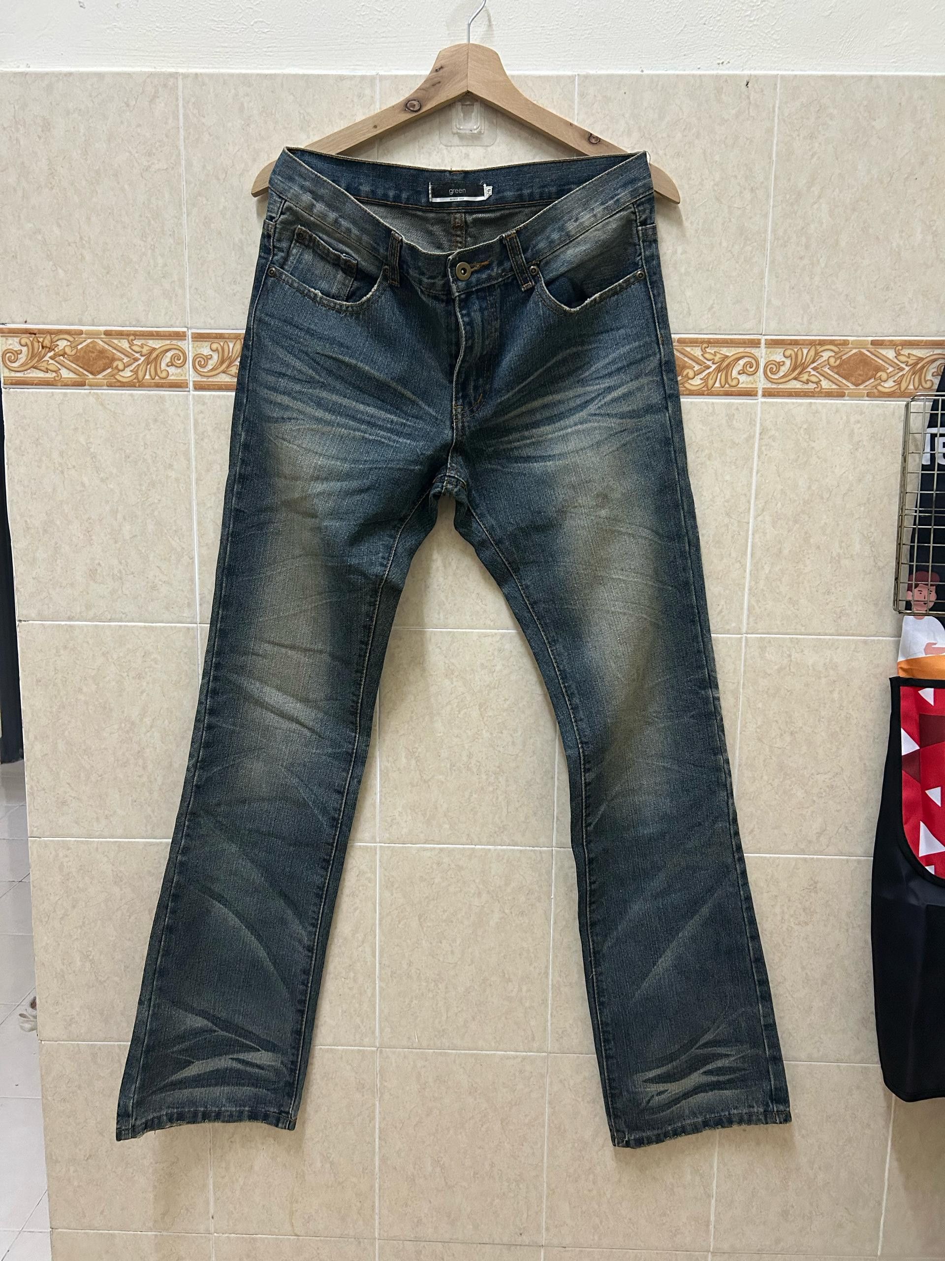 Japanese Brand 💥 90s 💥 Vintage Green Apparel Denim Size US 32 / EU 48 - 1 Thumbnail