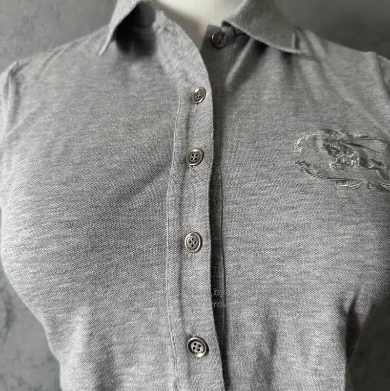 Burberry Burberry Gray Cotton Blend Polo Shirt. Size S / US 4 / IT 40 - 4 Thumbnail
