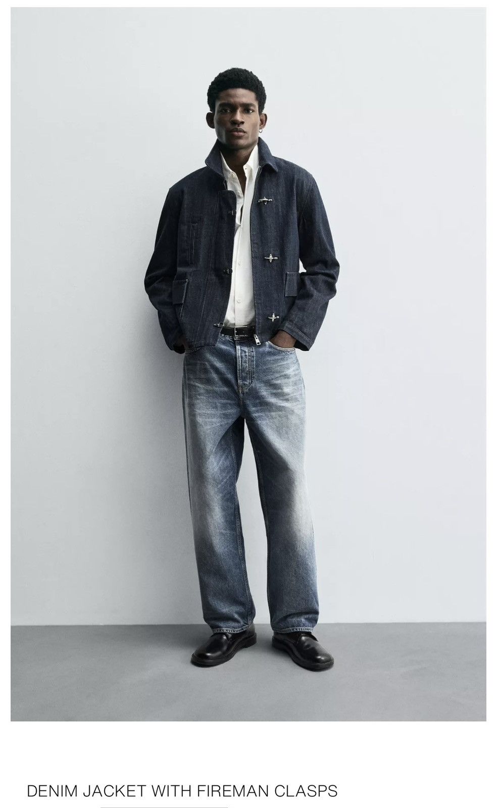 Zara Zara - Men’s Denim Jacket with Fireman Clasp - Small Size US S / EU 44-46 / 1 - 7 Thumbnail
