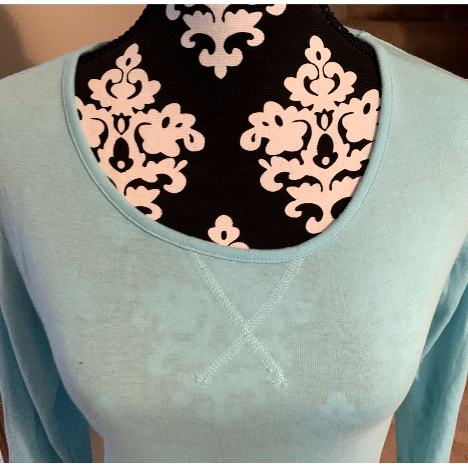 Liz Claiborne Liz Claiborne T-Shirt Long Sleeve Blue Womens M Size M / US 6-8 / IT 42-44 - 3 Thumbnail