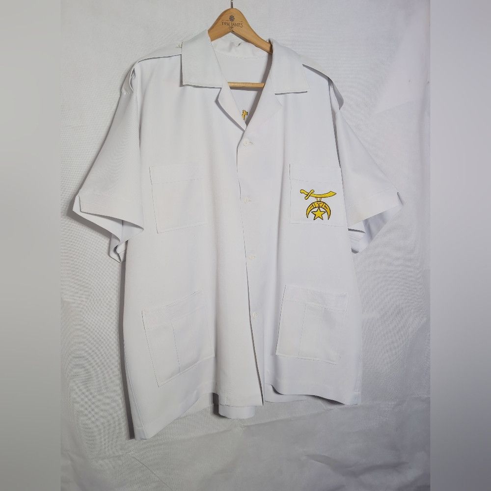 Handmade Custom Masonic Temple Over Shirt with Embroidery Camels / S Size US XXL / EU 58 / 5 - 2 Thumbnail